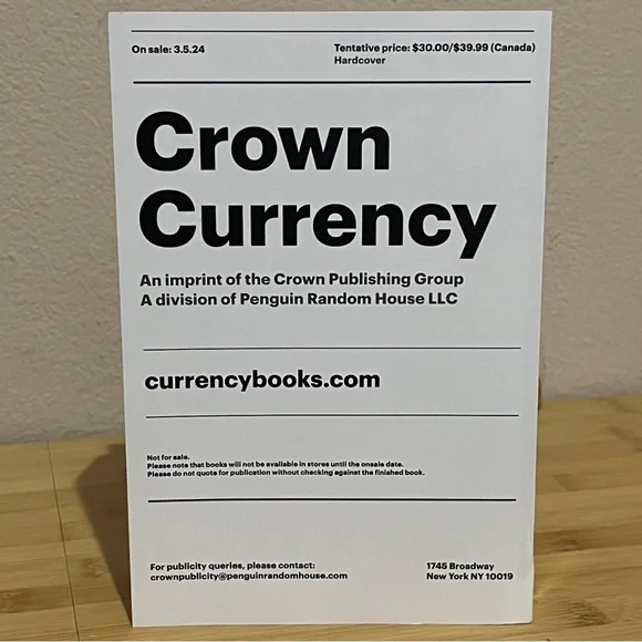 The Trading Game: A Confession by Gary Stevenson Advanced Readers Copy ARC - Picture 4 of 5